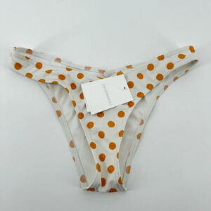 NWT Zimmermann Separates Sculpt V Pant Polka Dot Mango Ivory Bikini Bottom Sz 4